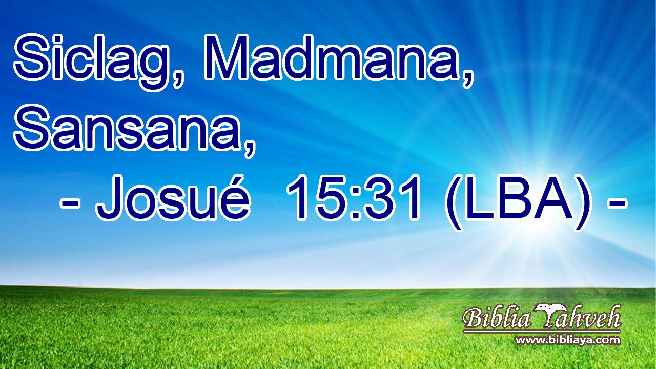 Siclag, Madmana, Sansana,