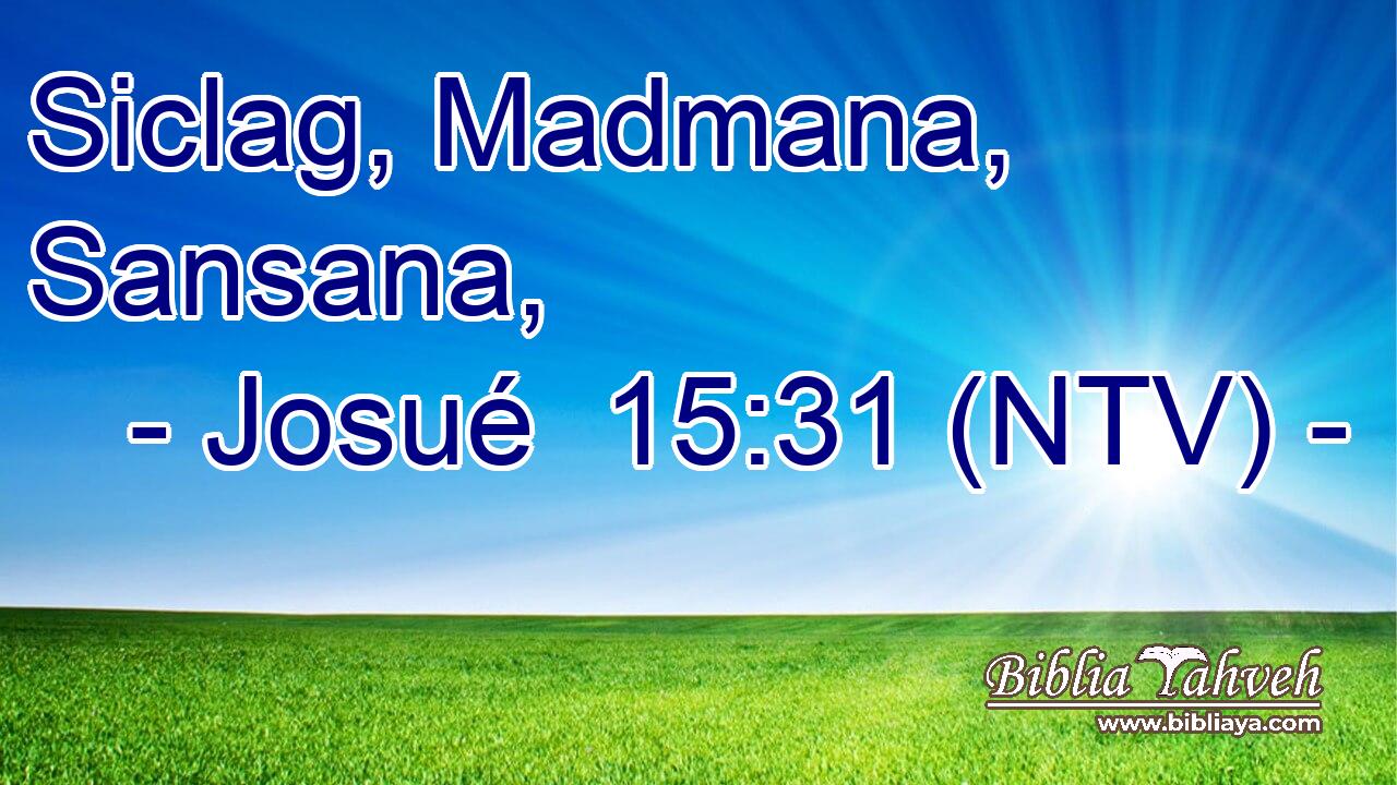 Siclag, Madmana, Sansana,