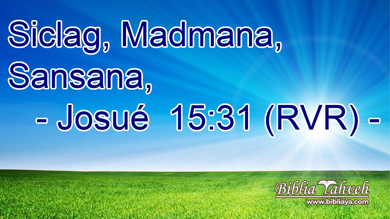 Siclag, Madmana, Sansana,