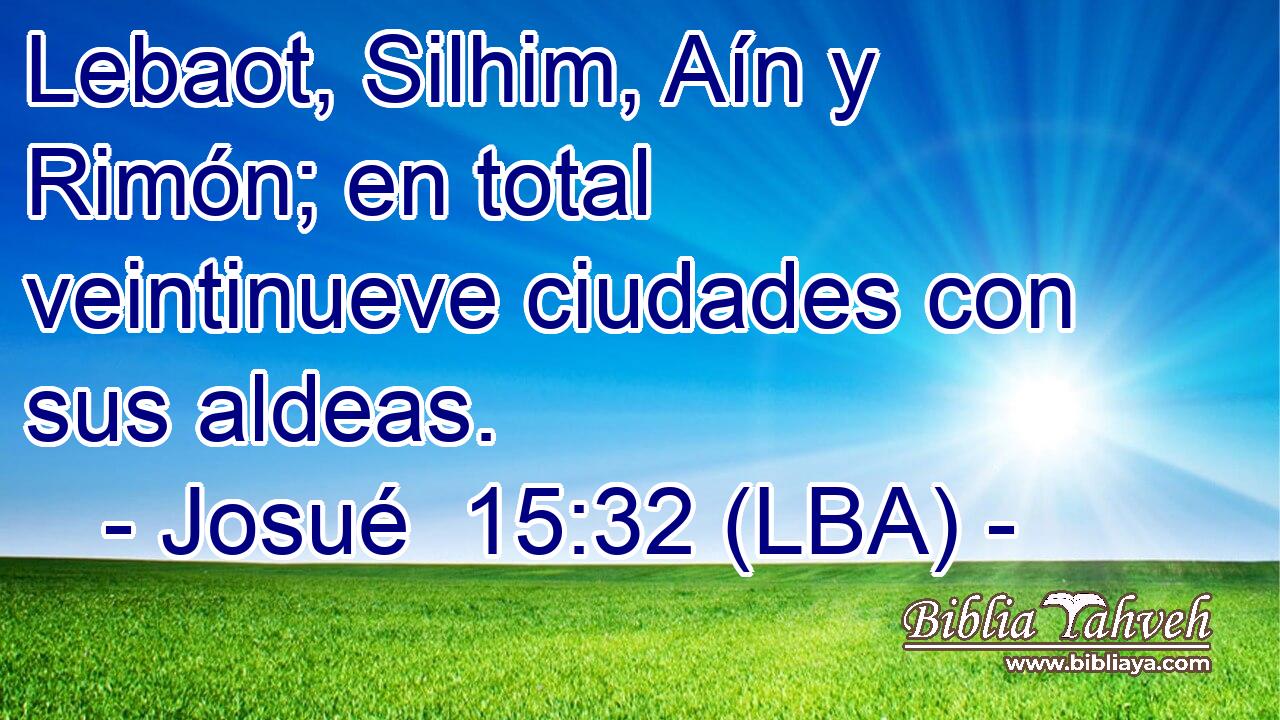 Lebaot, Silhim, Aín y Rimón; en total veintinueve ciudades con sus aldeas.