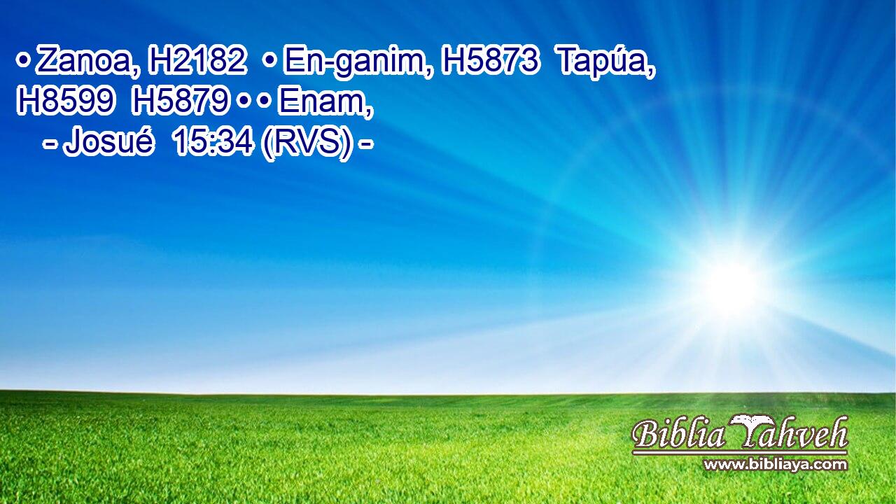 • Zanoa, H2182  • En-ganim, H5873  Tapúa, H8599  H5879 • • Enam, 