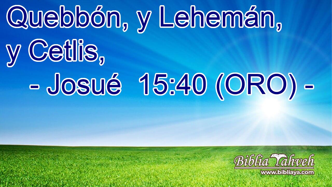  Quebbón, y Lehemán, y Cetlis, 