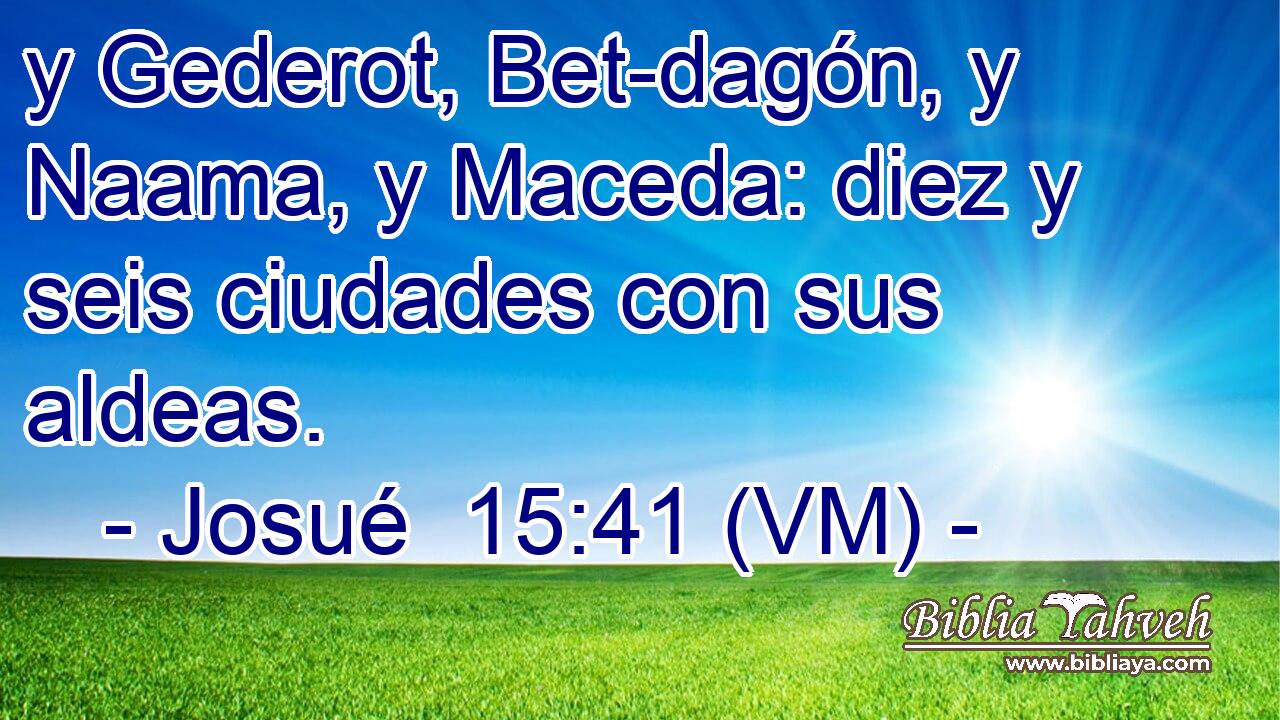  y Gederot, Bet-dagón, y Naama, y Maceda: diez y seis ciudades con sus aldeas. 