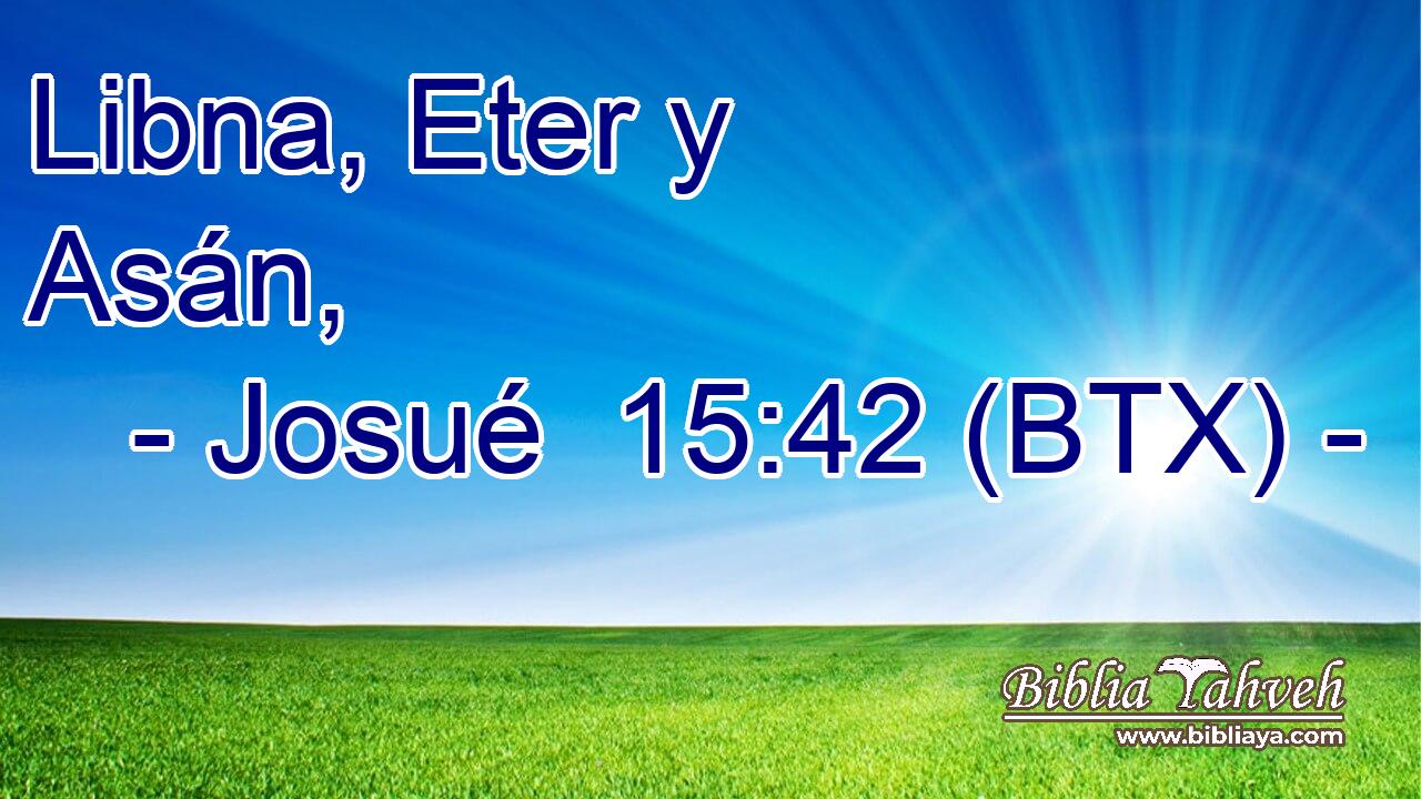 Libna, Eter y Asán,