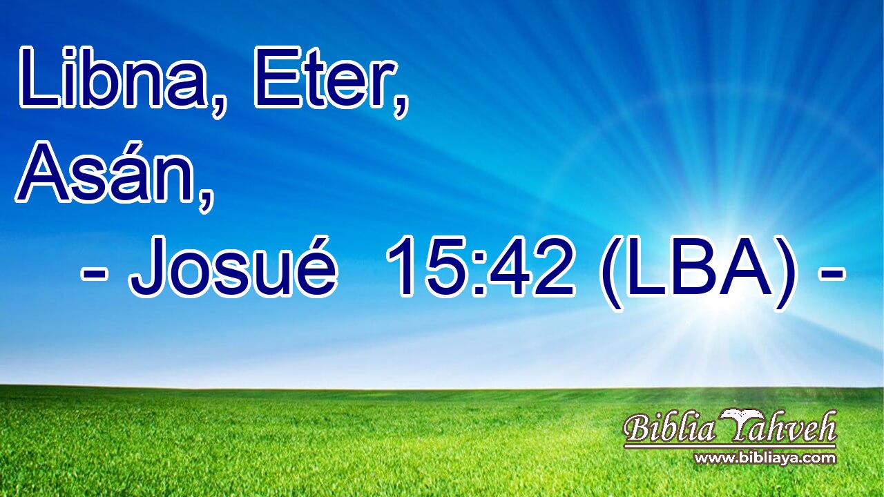 Libna, Eter, Asán,