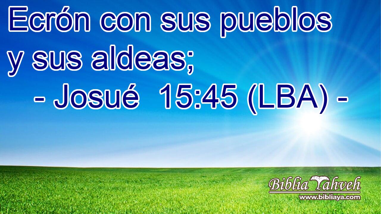 Ecrón con sus pueblos y sus aldeas;