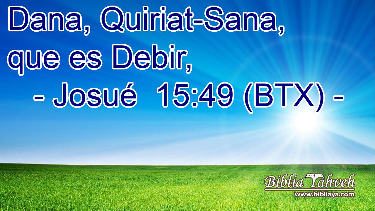 Dana, Quiriat-Sana, que es Debir,