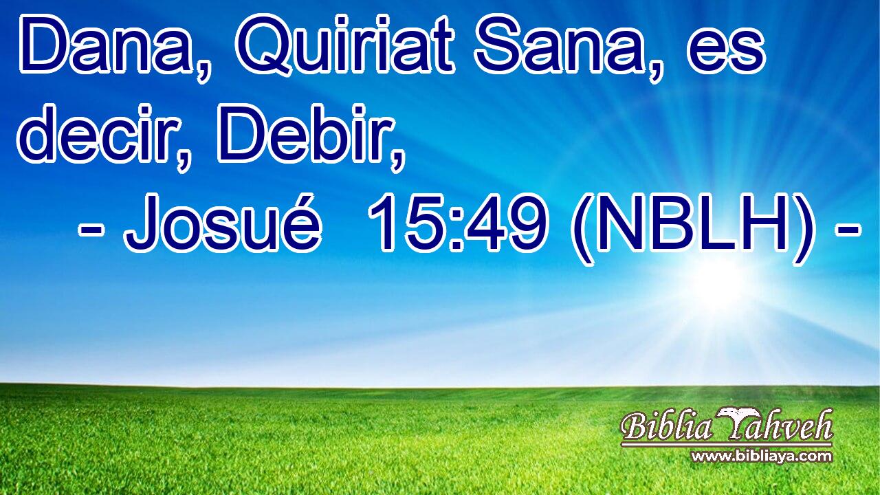  Dana, Quiriat Sana, es decir, Debir, 