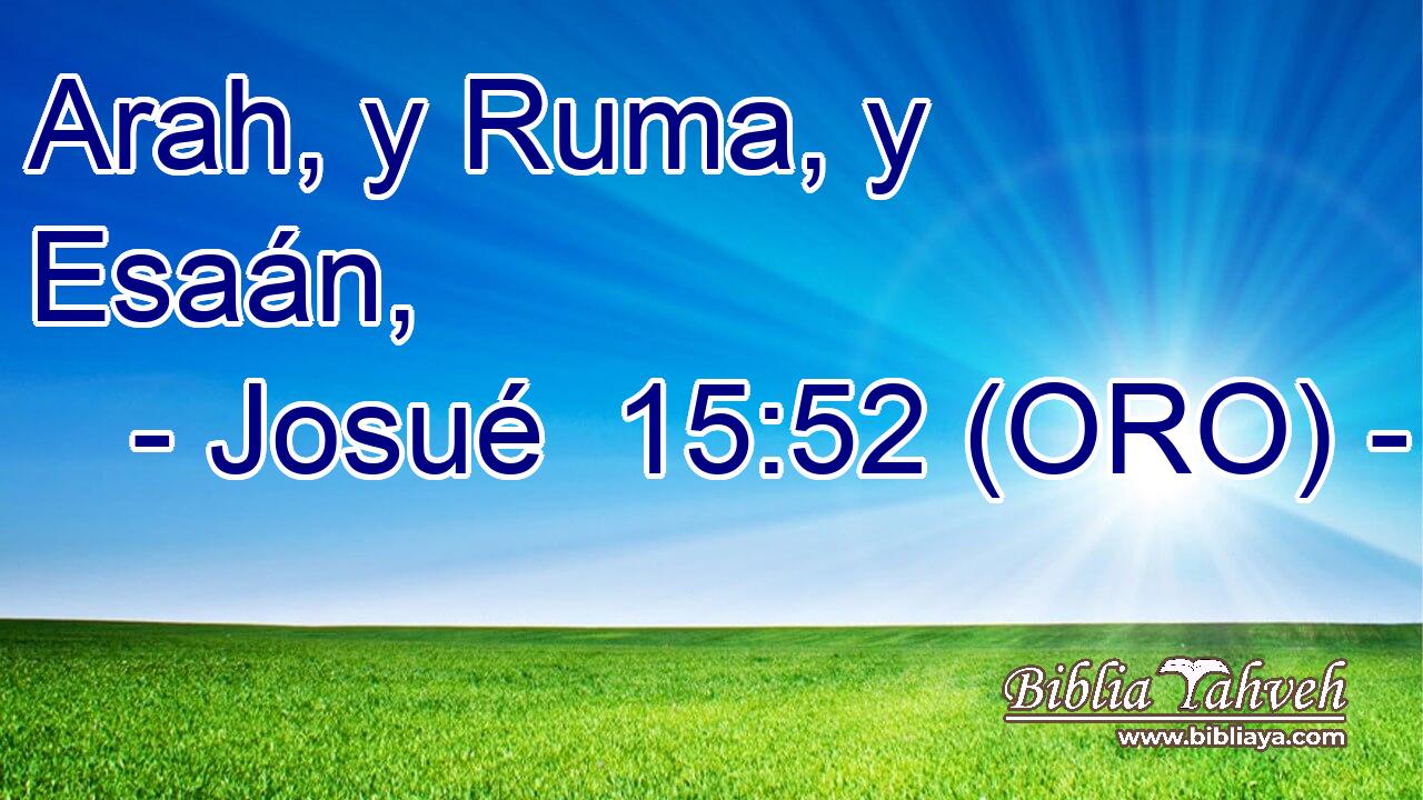  Arah, y Ruma, y Esaán, 