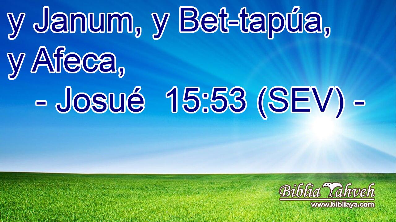 y Janum, y Bet-tapúa, y Afeca,