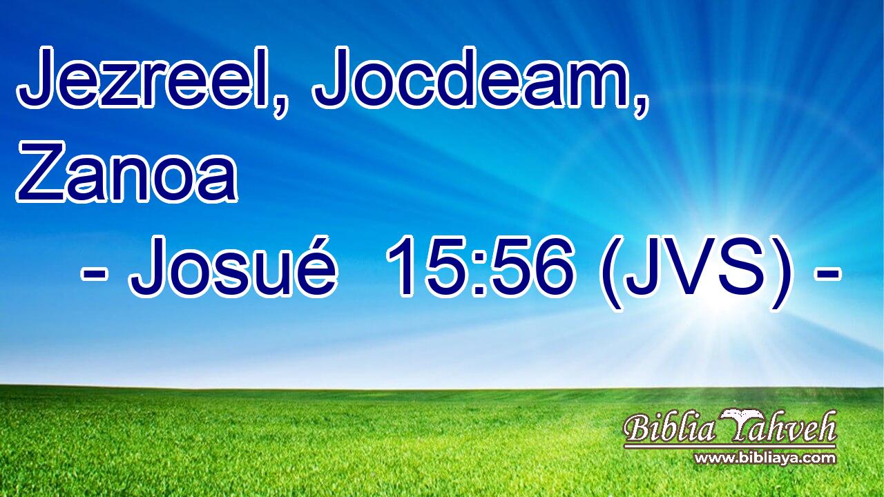 Jezreel, Jocdeam, Zanoa