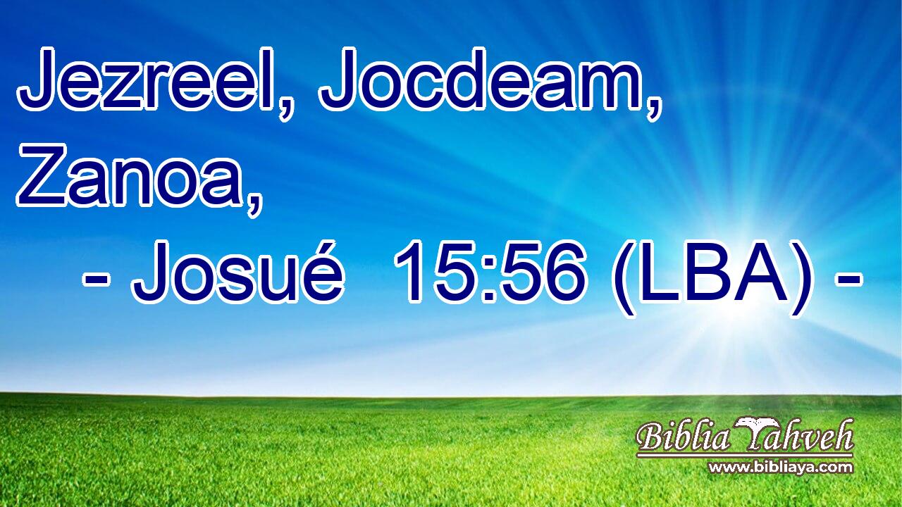 Jezreel, Jocdeam, Zanoa,
