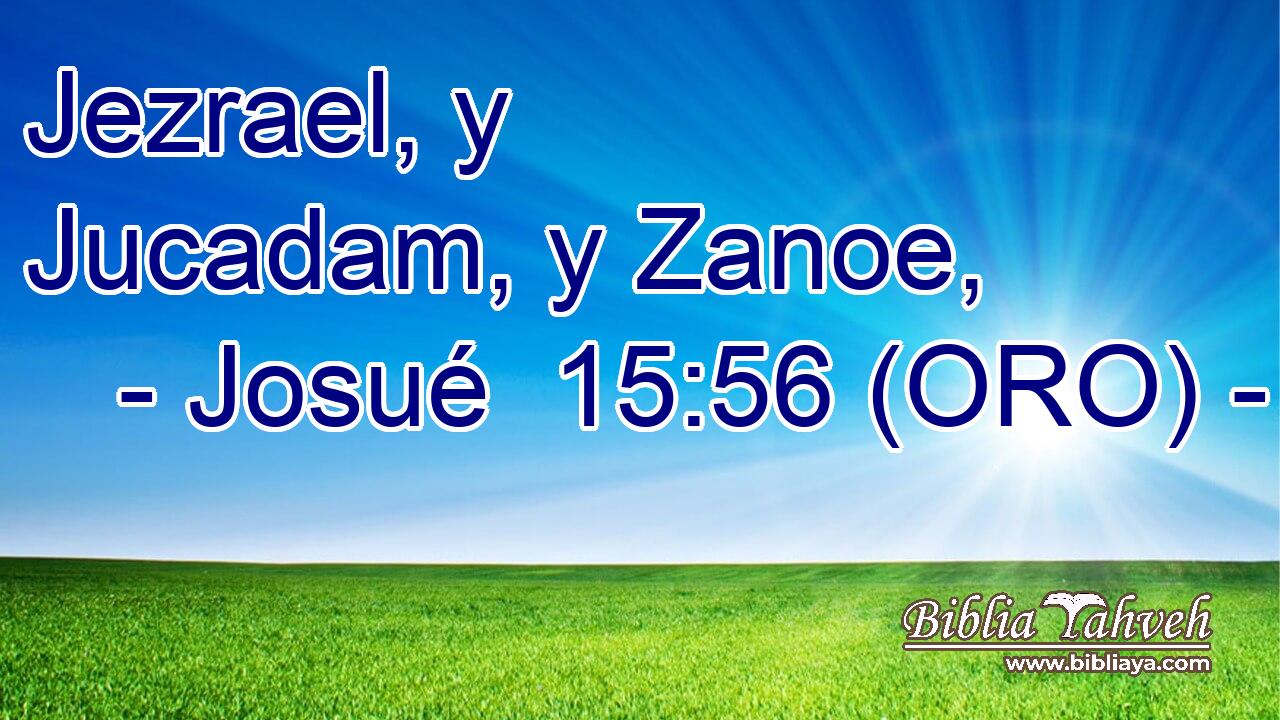 Jezrael, y Jucadam, y Zanoe, 