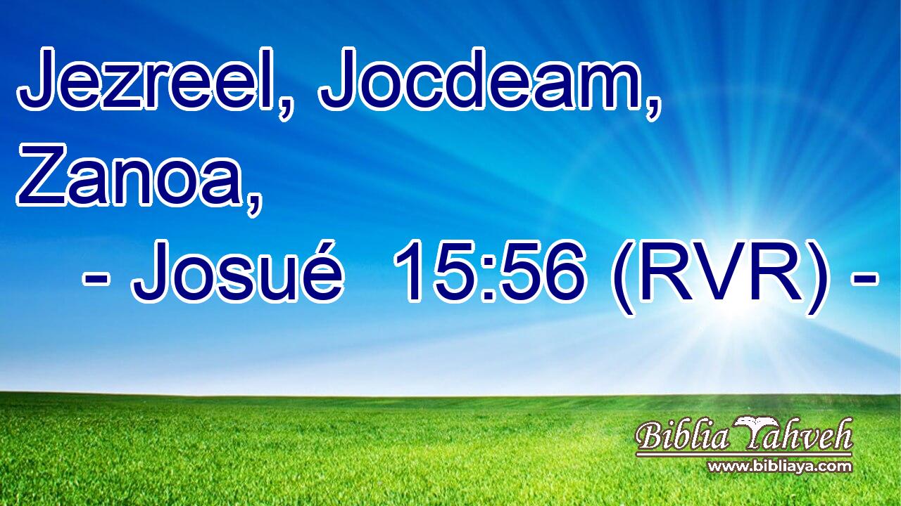 Jezreel, Jocdeam, Zanoa,
