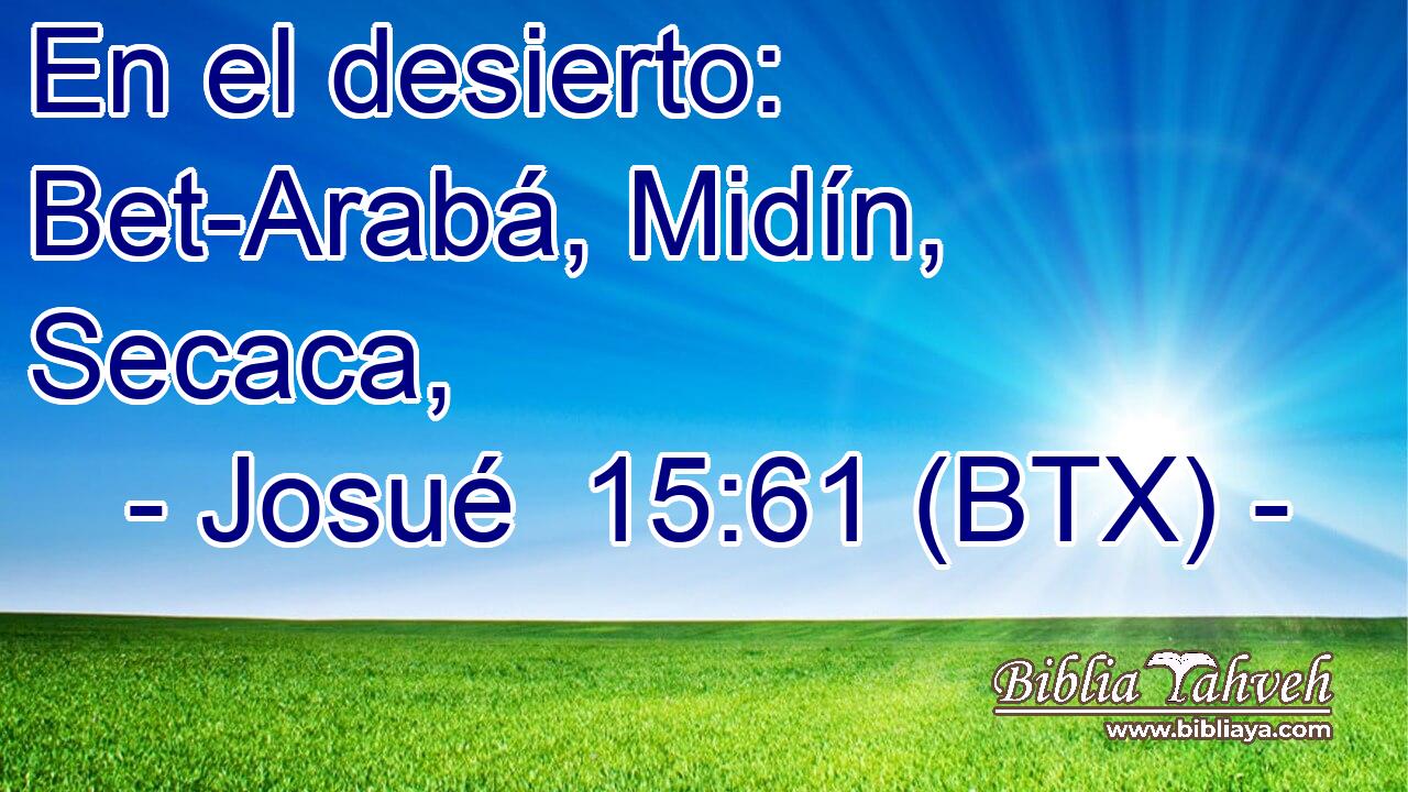 En el desierto: Bet-Arabá, Midín, Secaca,