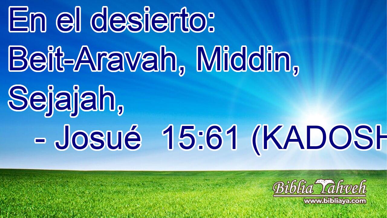  En el desierto: Beit-Aravah, Middin, Sejajah, 