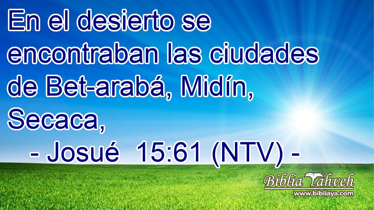 En el desierto se encontraban las ciudades de Bet-arabá, Midín, Secaca,