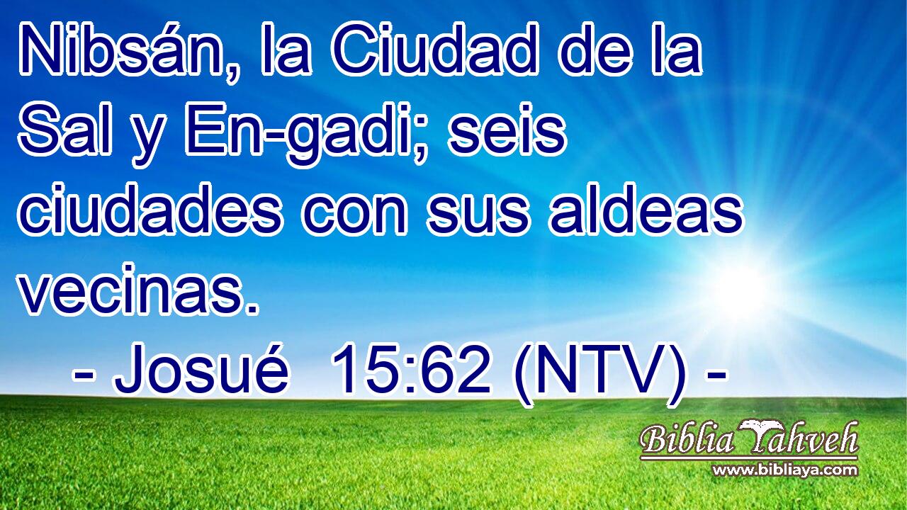 Nibsán, la Ciudad de la Sal y En-gadi; seis ciudades con sus aldeas vecinas.