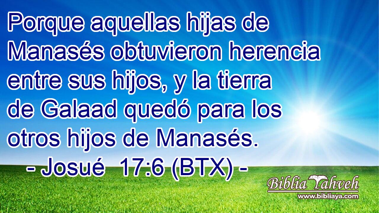 Porque aquellas hijas de Manasés obtuvieron herencia entre sus hijos, y la tierra de Galaad quedó para los otros hijos de Manasés.