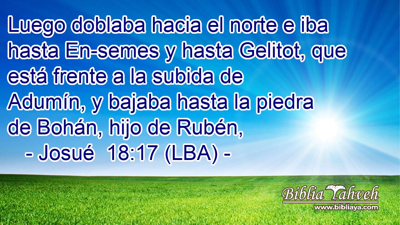Luego doblaba hacia el norte e iba hasta En-semes y hasta Gelitot, que está frente a la subida de Adumín, y bajaba hasta la piedra de Bohán, hijo de Rubén,