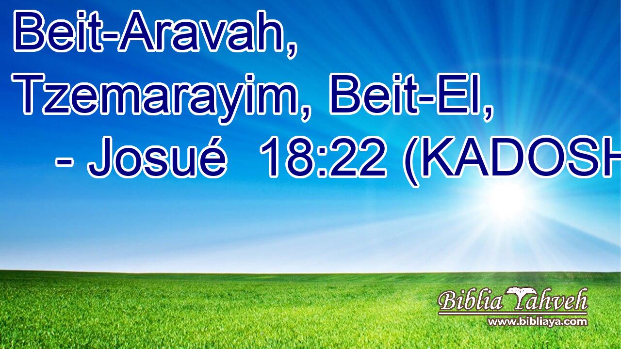  Beit-Aravah, Tzemarayim, Beit-El, 