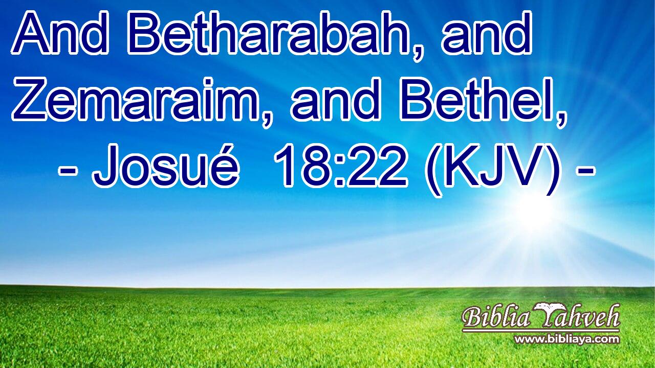 And Betharabah, and Zemaraim, and Bethel,