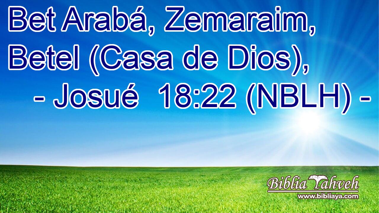  Bet Arabá, Zemaraim, Betel (Casa de Dios), 