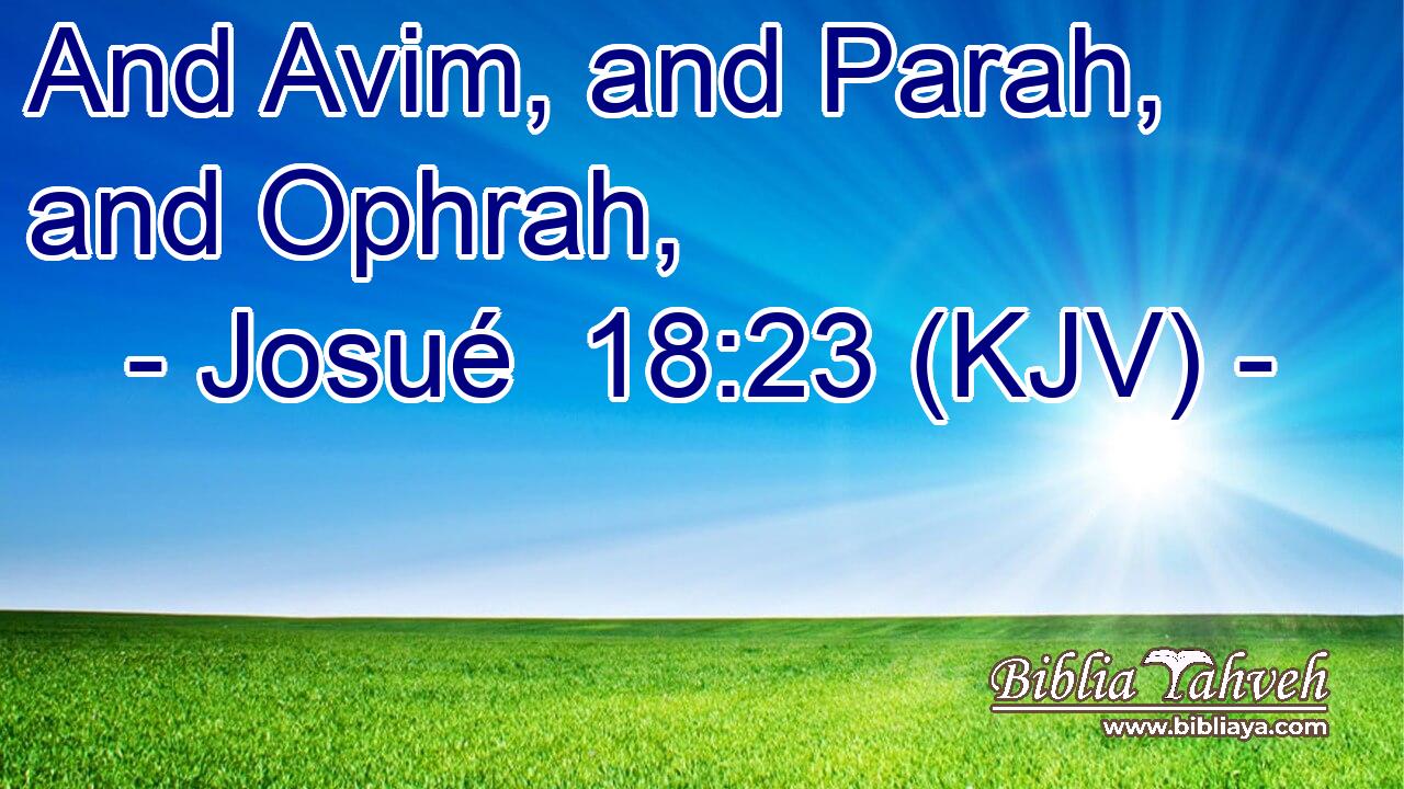 And Avim, and Parah, and Ophrah,