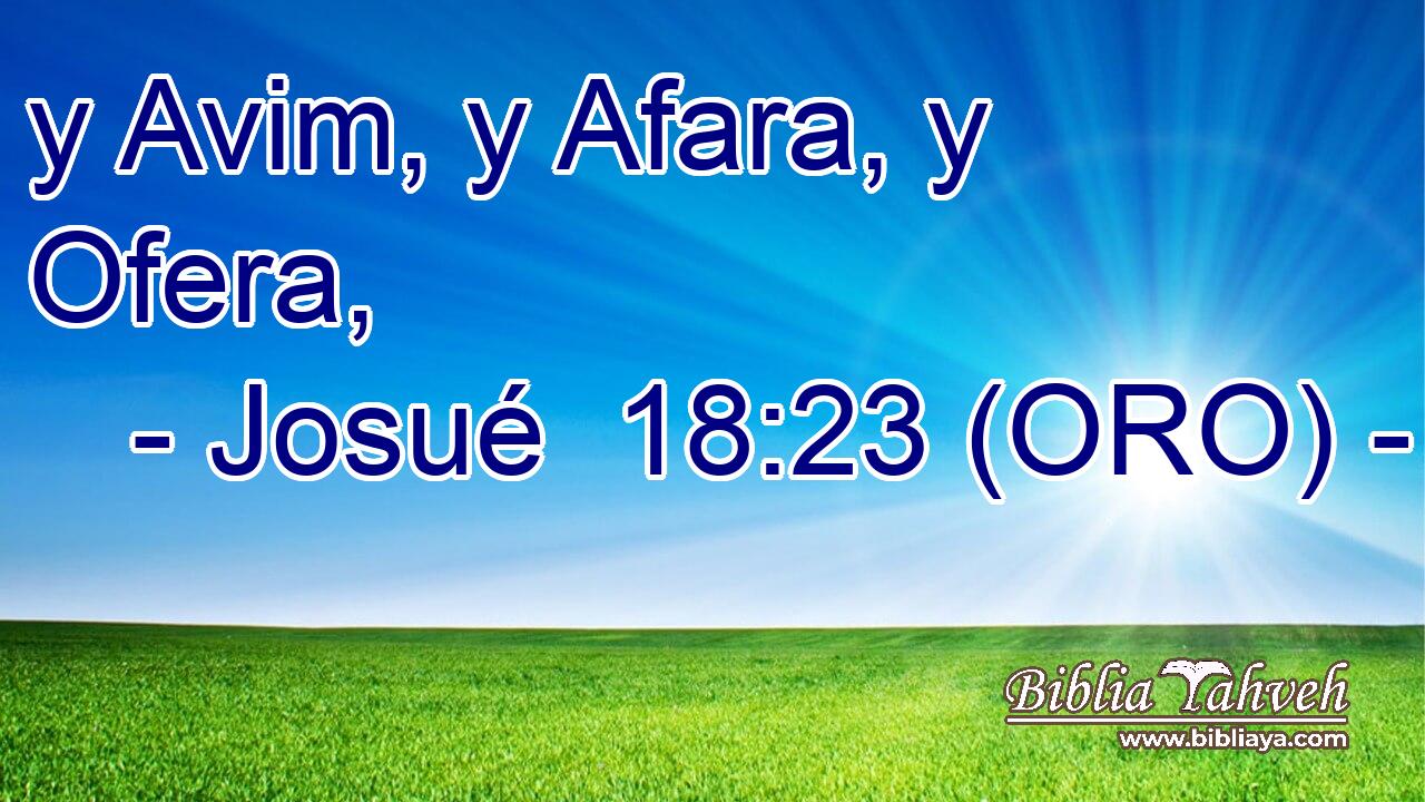  y Avim, y Afara, y Ofera, 