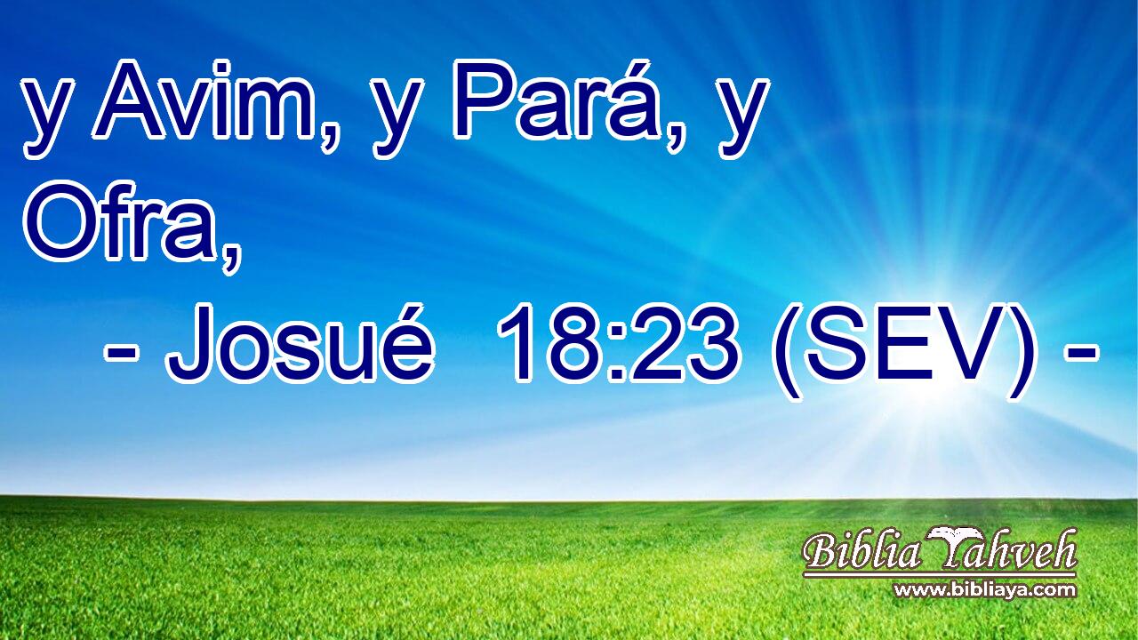 y Avim, y Pará, y Ofra,