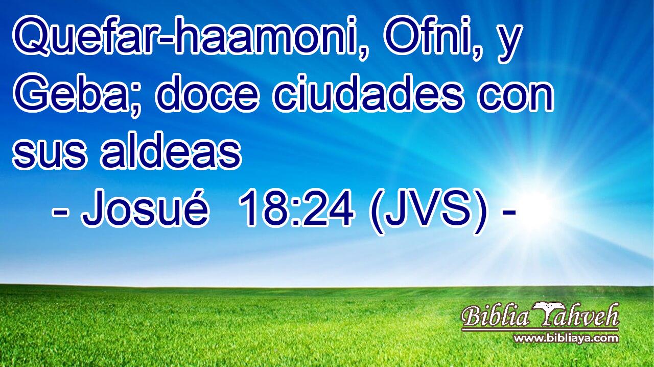 Quefar-haamoni, Ofni, y Geba; doce ciudades con sus aldeas