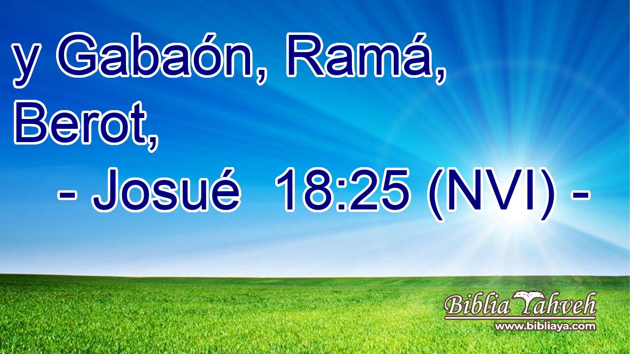  y Gabaón, Ramá, Berot, 