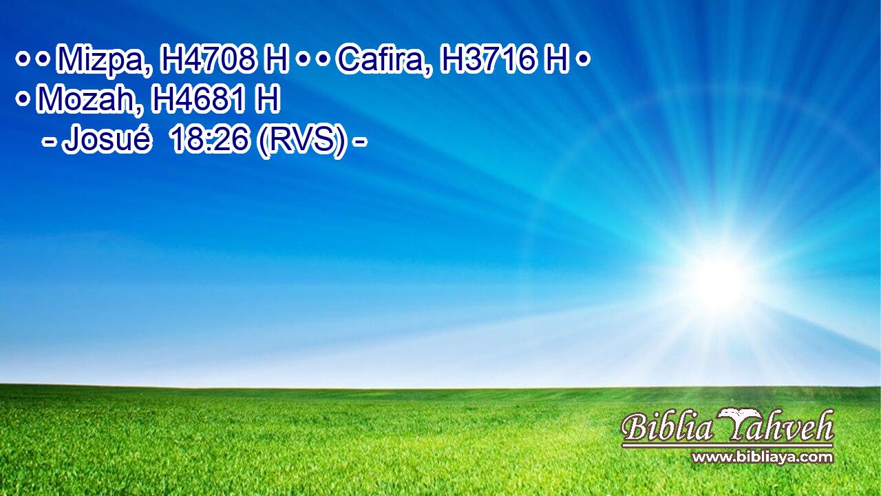 • • Mizpa, H4708 H • • Cafira, H3716 H • • Mozah, H4681 H 
