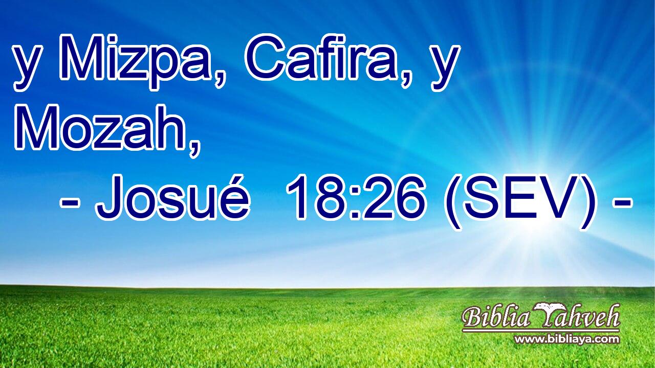 y Mizpa, Cafira, y Mozah,