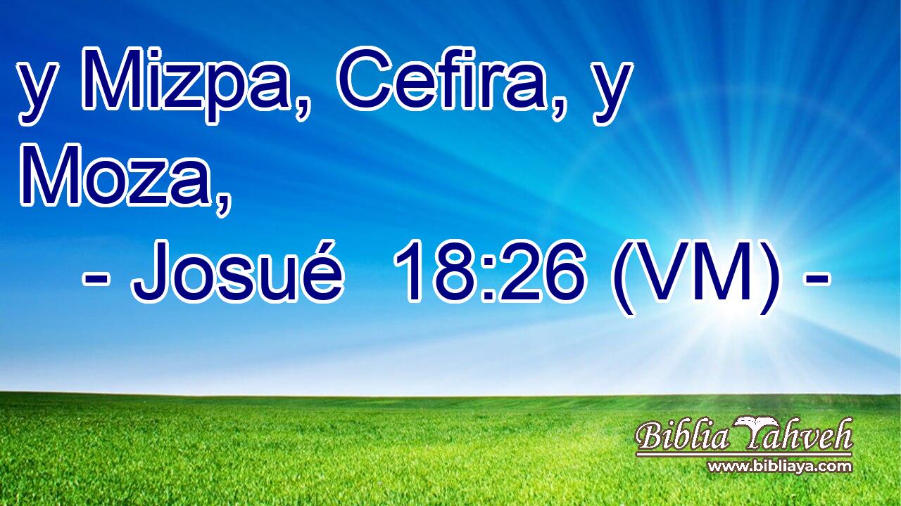  y Mizpa, Cefira, y Moza, 