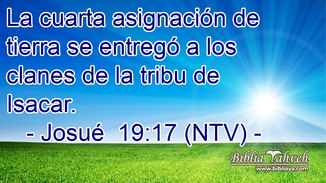 La cuarta asignación de tierra se entregó a los clanes de la tribu de Isacar.