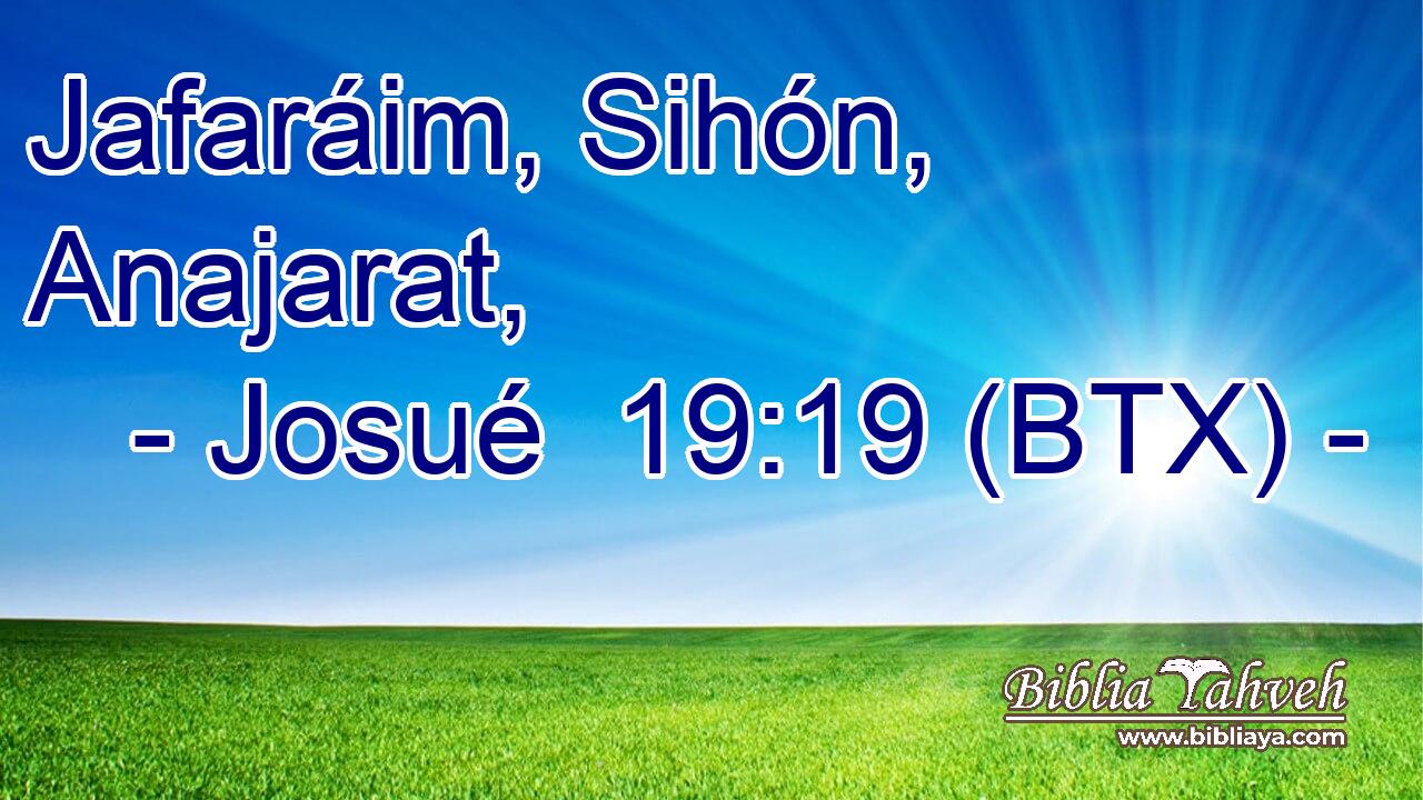 Jafaráim, Sihón, Anajarat,