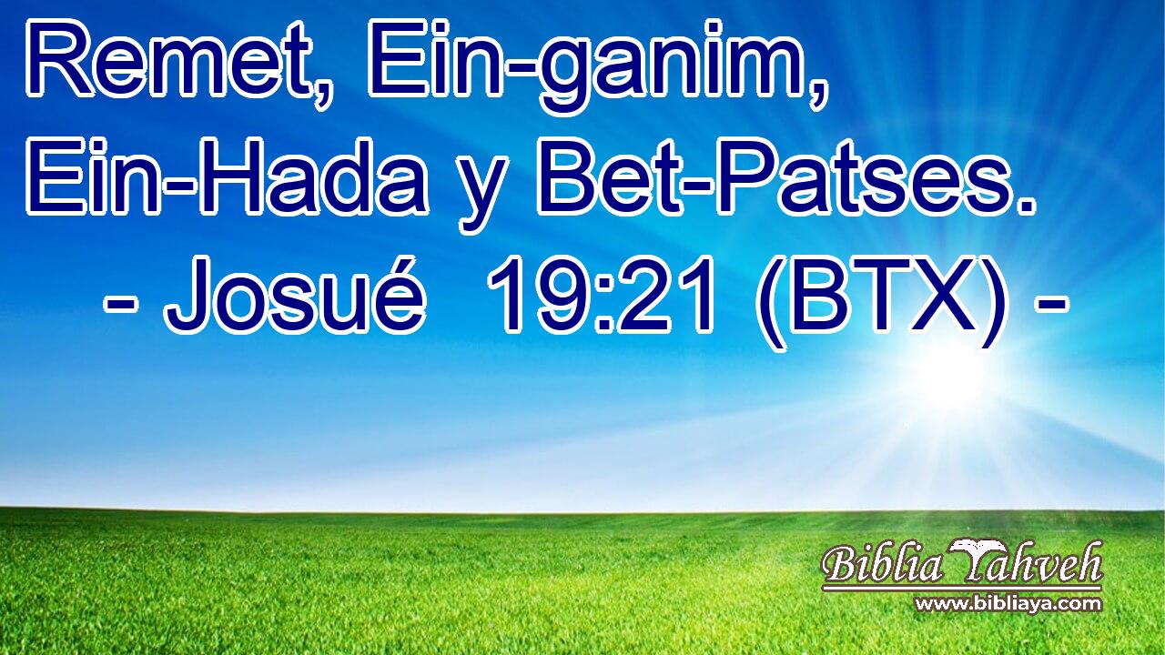 Remet, Ein-ganim, Ein-Hada y Bet-Patses.