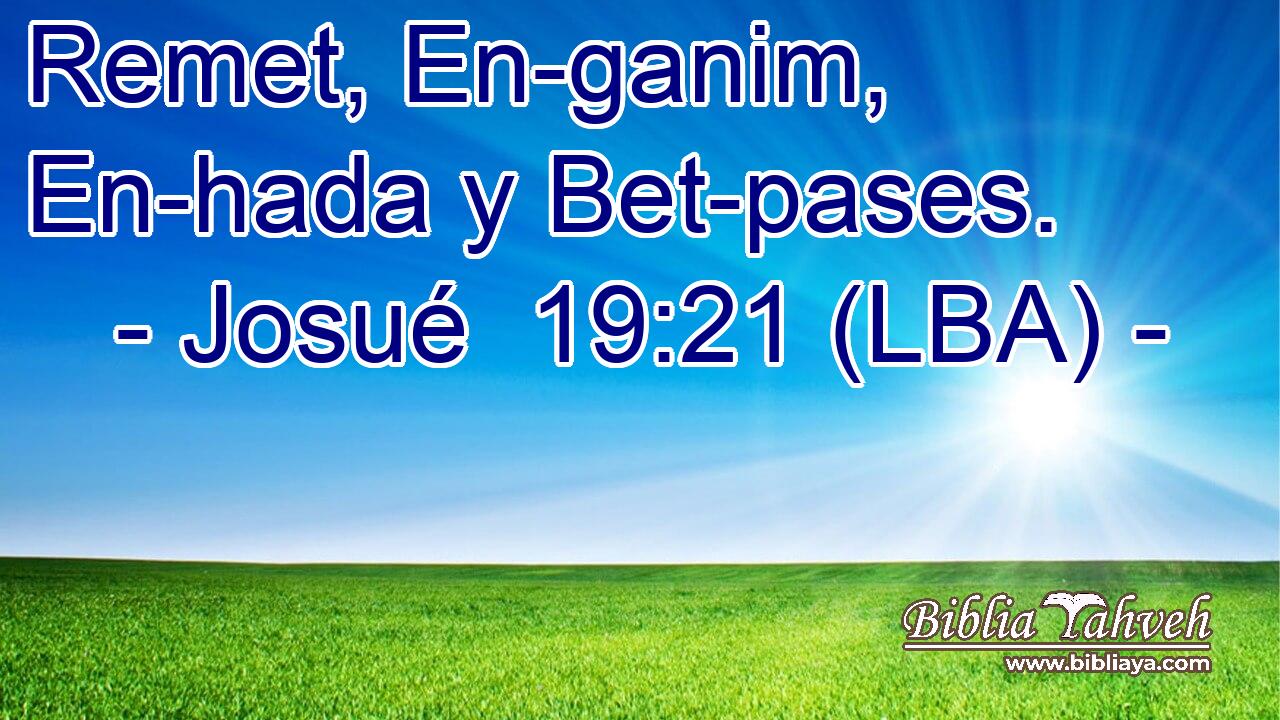 Remet, En-ganim, En-hada y Bet-pases.