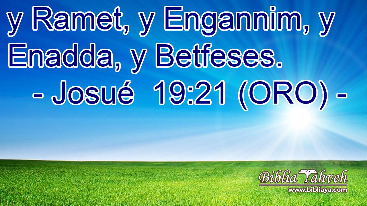  y Ramet, y Engannim, y Enadda, y Betfeses. 