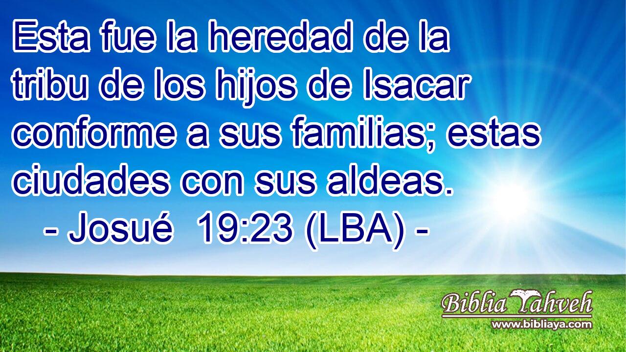 Esta fue la heredad de la tribu de los hijos de Isacar conforme a sus familias; estas ciudades con sus aldeas.