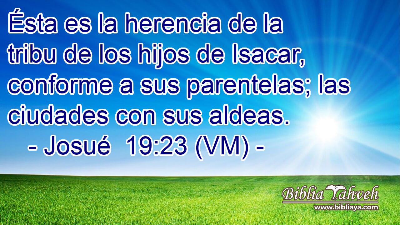  Ésta es la herencia de la tribu de los hijos de Isacar, conforme a sus parentelas; las ciudades con sus aldeas. 