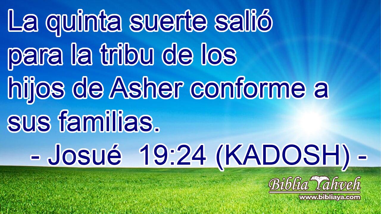 La quinta suerte salió para la tribu de los hijos de Asher conforme a sus familias. 