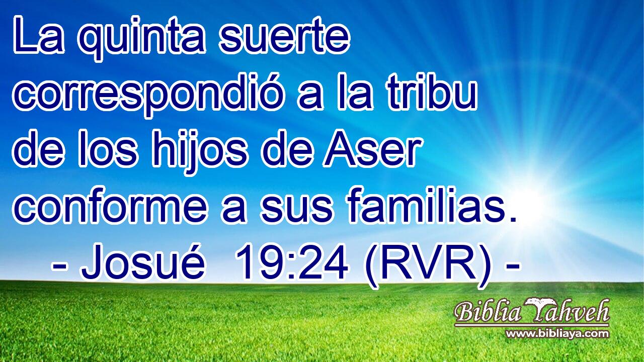 La quinta suerte correspondió a la tribu de los hijos de Aser conforme a sus familias.