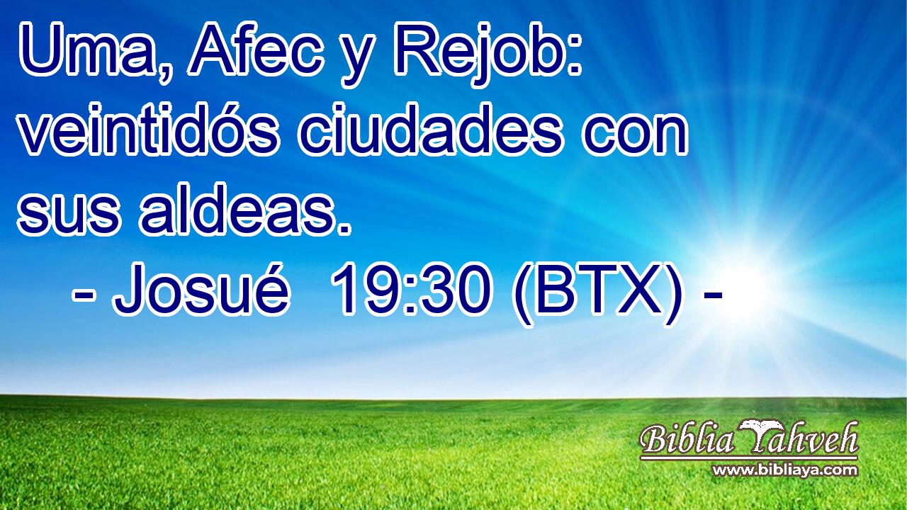Uma, Afec y Rejob: veintidós ciudades con sus aldeas.