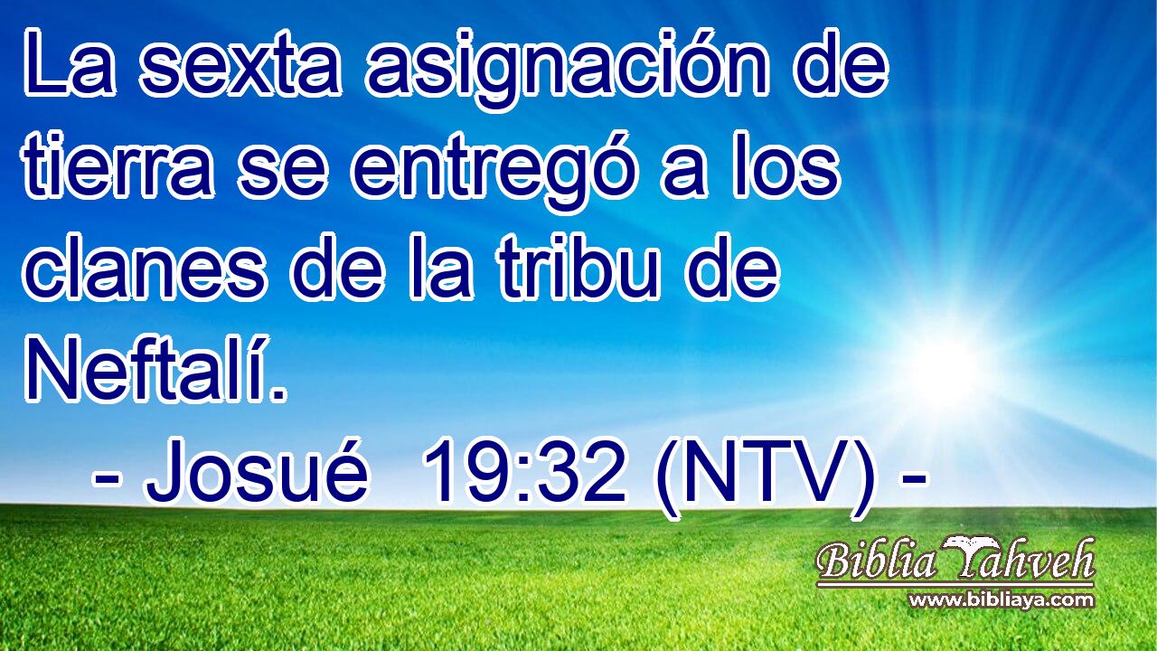 La sexta asignación de tierra se entregó a los clanes de la tribu de Neftalí.