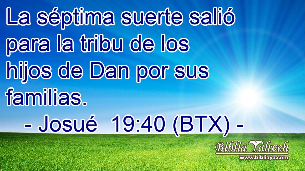 La séptima suerte salió para la tribu de los hijos de Dan por sus familias.
