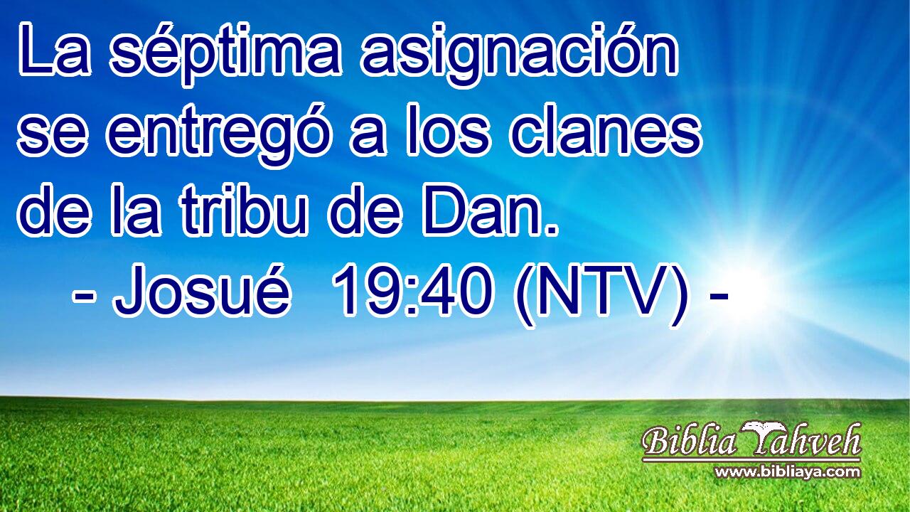 La séptima asignación se entregó a los clanes de la tribu de Dan.