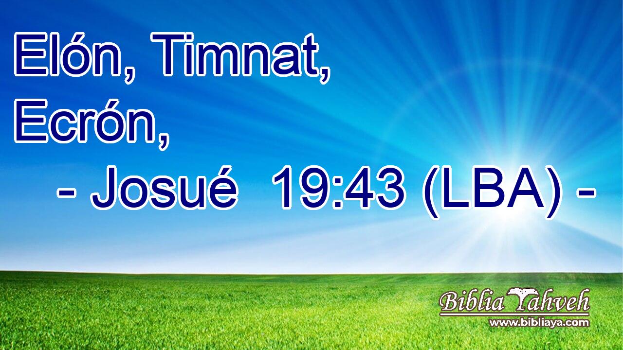 Elón, Timnat, Ecrón,