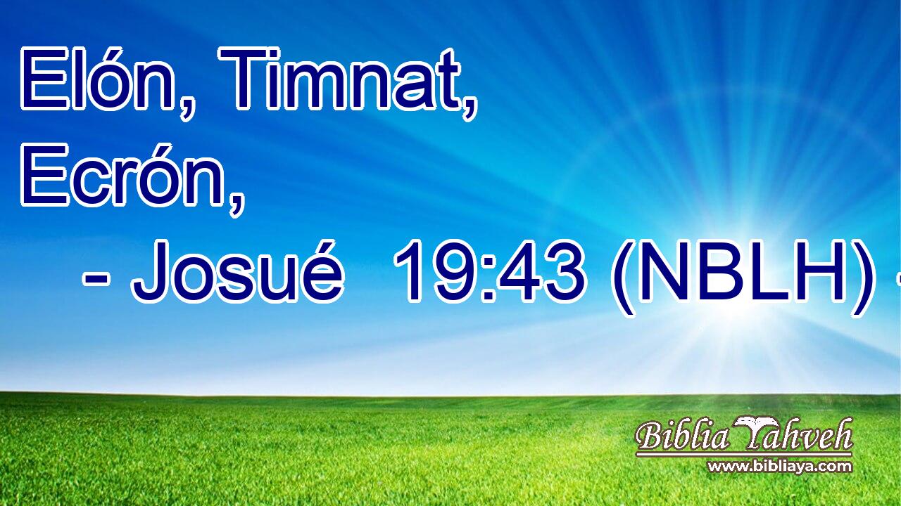  Elón, Timnat, Ecrón, 